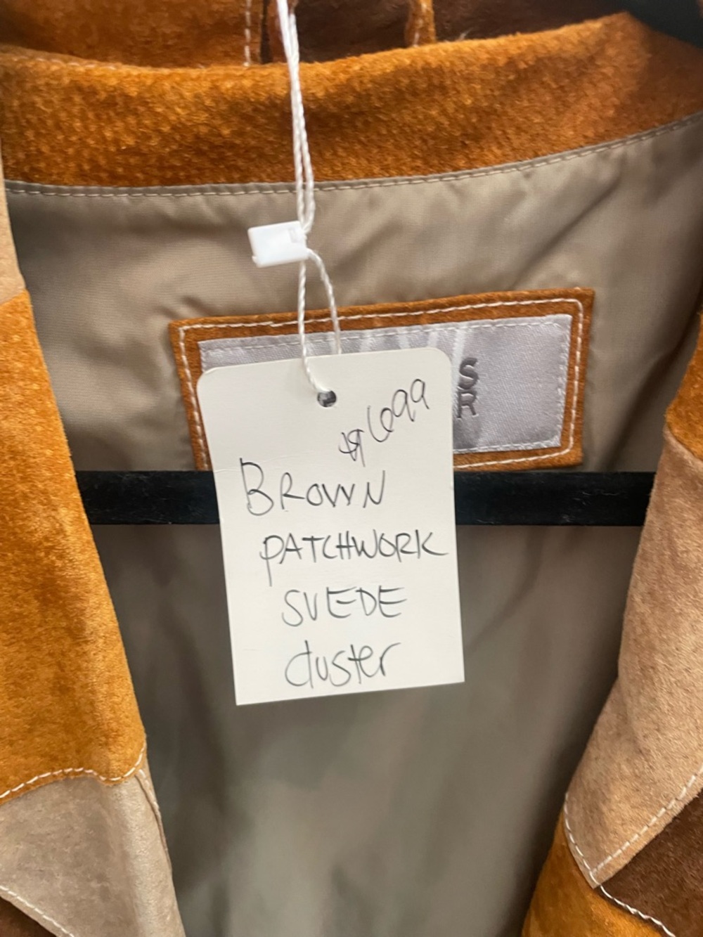 Vintage Wilsons Leather Patchwork Suede Jacket 90s - Picture 3 of 6